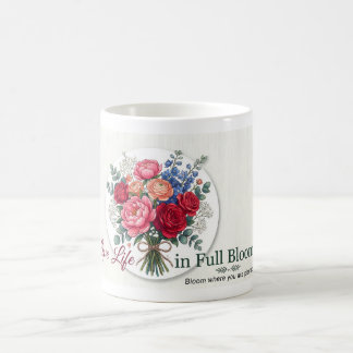 De Café •  "Viva a Vida em Flor" Caneca Floral