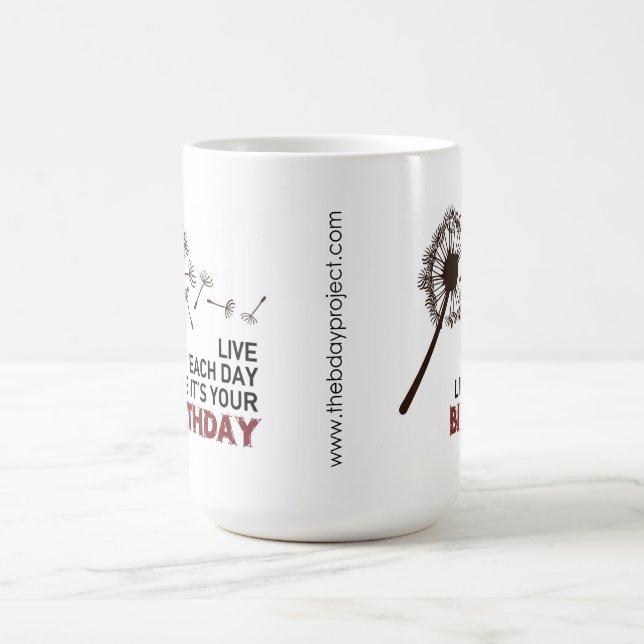 De Café Vive cada dia como é sua caneca do aniversário (Centro)