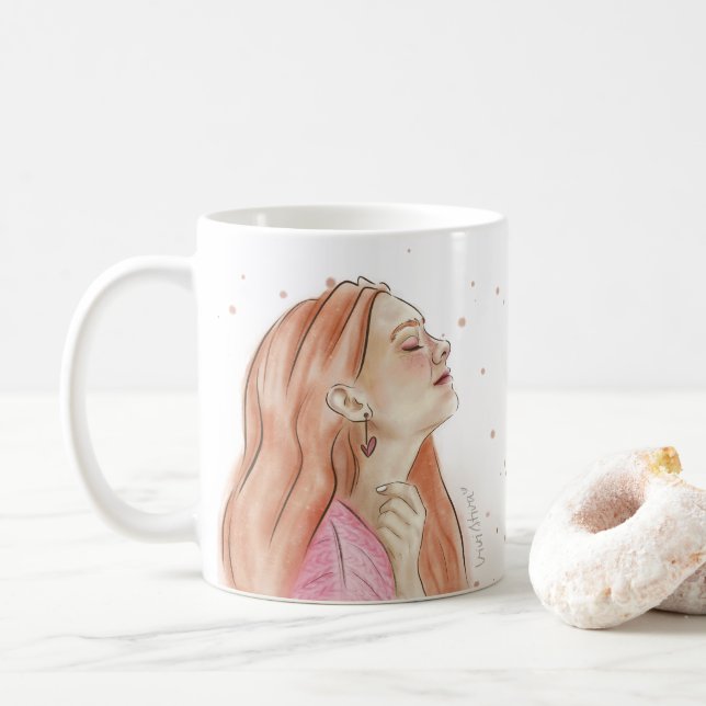 De Café Você é Caneca Preciosa | Branco e Splash (Com Donut)