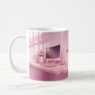 De Café você faz o meu coração dar um oops! 💗 caneca