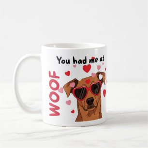 De Café Você Me Conquistou com WOOF Caneca Divertida do Di