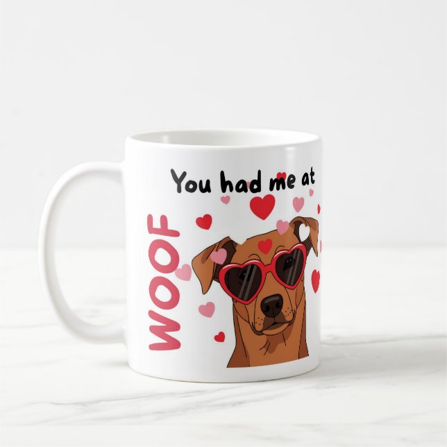 De Café Você Me Conquistou com WOOF Caneca Divertida do Di (Esquerda)