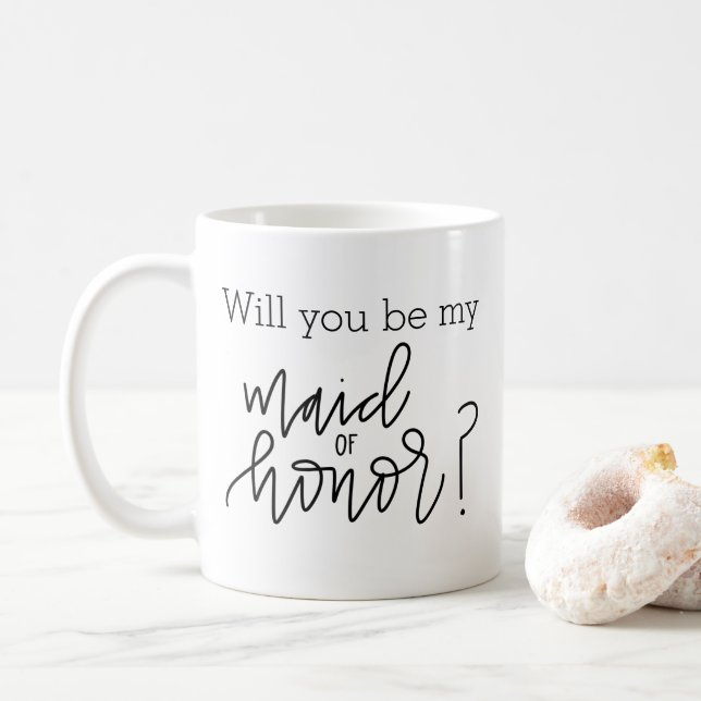 De Café Você será minha caneca da caligrafia da madrinha (Com Donut)