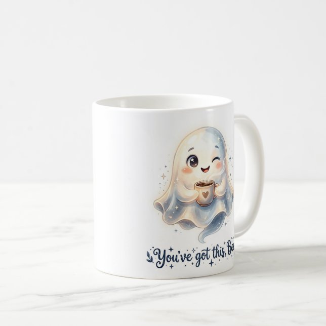 De Café Você Tem Isso Caneca Amigável Boo (Frente Esquerda)
