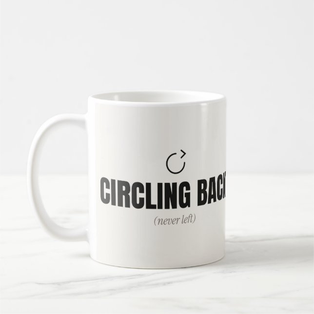 De Café Voltando em Circulo Nunca Saiu Caneca Divertida pa (Esquerda)