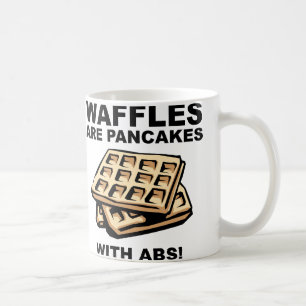 De Café Waffles Pancakes Com Abs Engraçada Mug ou Caneca d