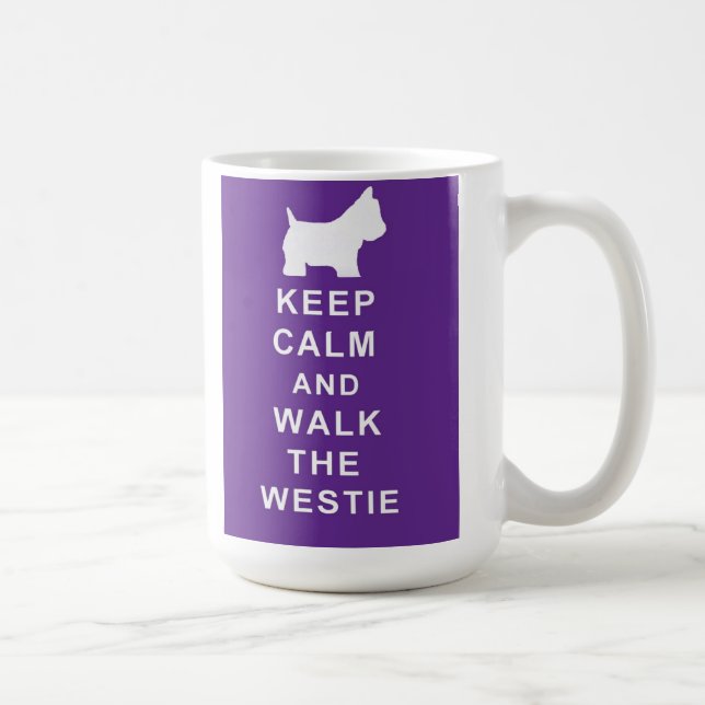 De Café Westie bonito mantem o aniversário calmo da caneca (Direita)