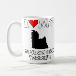 De Café Yorkshire terrier eu amo o coração minha caneca