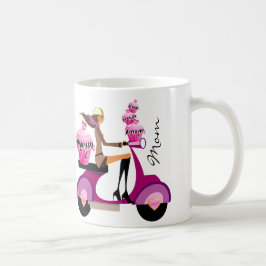 De Café Zebra bonito do rosa da caneca da menina do