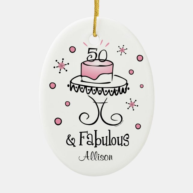 De Cerâmica 50 fabulosos ornamento personalizado (Frente)