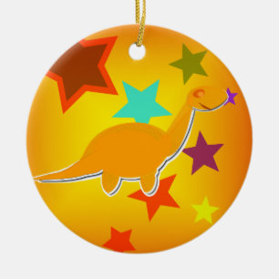 De Cerâmica A cor Stars o ornamento dos dinossauros