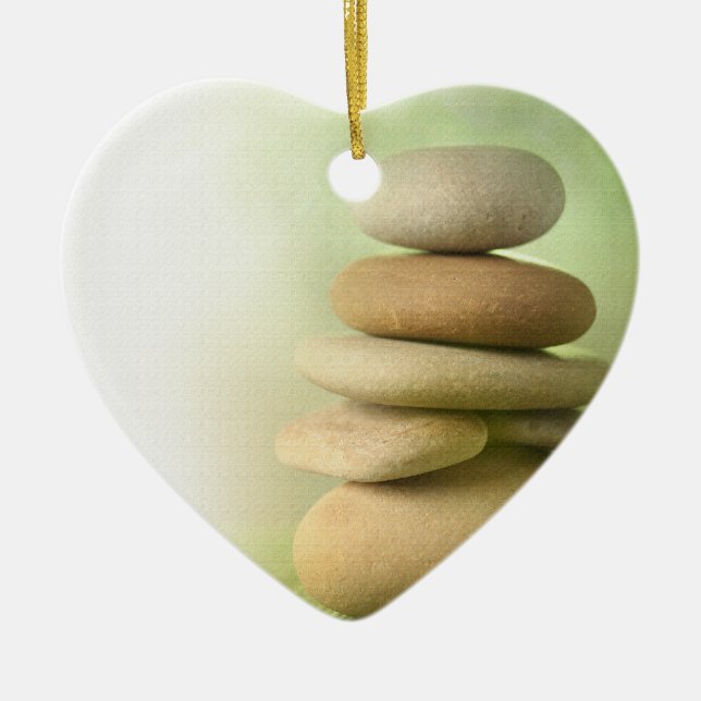 De Cerâmica a meditação do zen balança o ornamento (Frente)