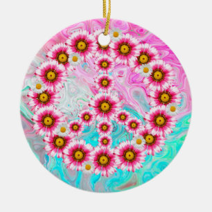 De Cerâmica A paz floresce o ornamento da porcelana