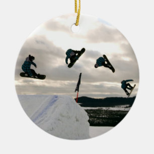 De Cerâmica A snowboarding engana ornamento