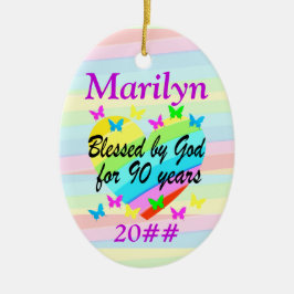 DE CERÂMICA AMOR ARMAZENADO PERSONALIZADO E DATADO ORNAMENTO D