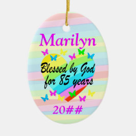 DE CERÂMICA AMOR PREENCHIU O 85º ANIVERSÁRIO ORNAMENTO PERSONA