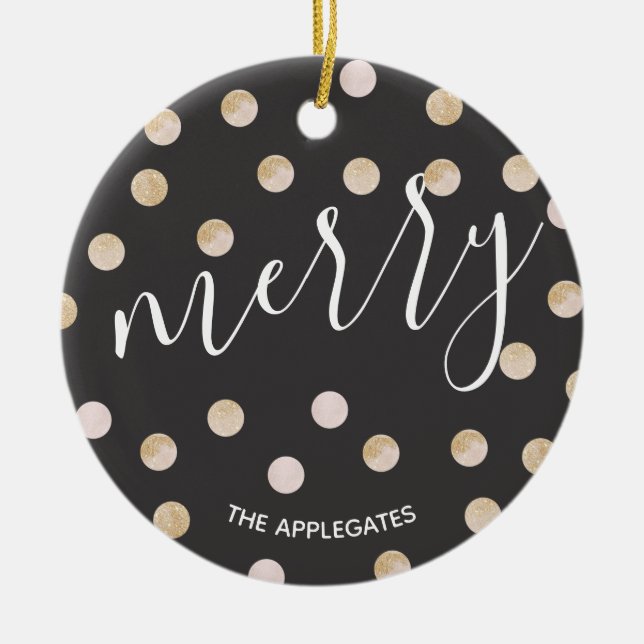 De Cerâmica Aquarela e Dourado | Ornamento cerâmico (Frente)