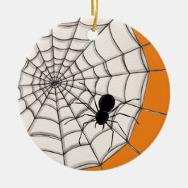 De Cerâmica Aranhas e ornamento cerâmico do Halloween na Web