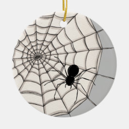 De Cerâmica Aranhas e ornamento cerâmico do Halloween na Web