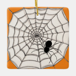 De Cerâmica Aranhas e ornamento cerâmico do Halloween na Web