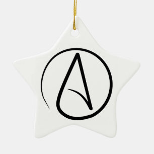 De Cerâmica Ateu um preto no ornamento branco da estrela