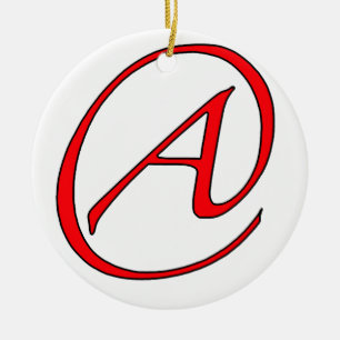 De Cerâmica Ateu um vermelho no ornamento branco