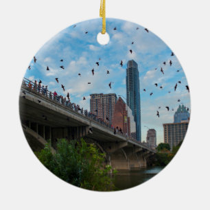 De Cerâmica Austin, Texas com ornamento cerâmico Bats