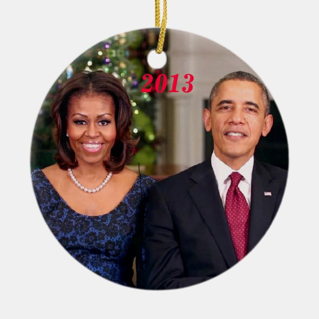 De Cerâmica Barack & Michelle 2013 - ornamento (Frente)