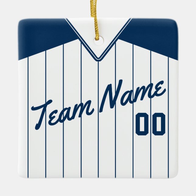 De Cerâmica Baseball Softball Jersey Personalizado Ornamento (Frente)