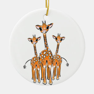 De Cerâmica Bebê girafa-cuta, animais safari Ornamento cerâmic