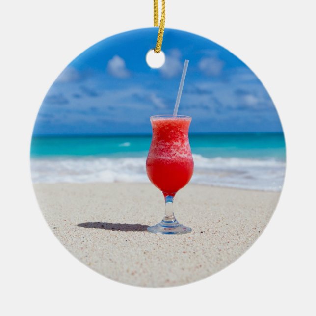 De Cerâmica Beber no ornamento em Praia (Frente)