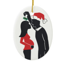Beijo das mamães do ornamento da gravidez