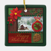 Boas festas ornamento