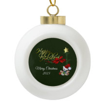 Boas Festas, Natal, ornamento cerâmico