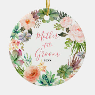 De Cerâmica Cactus Flowers Mãe do Ornamento do Solo