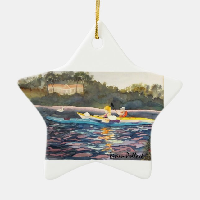 De Cerâmica Caiaque dos momentos da natureza do ornamento o (Frente)