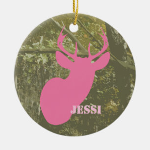 De Cerâmica Camo & ornamento personalizado dos cervos cabeça