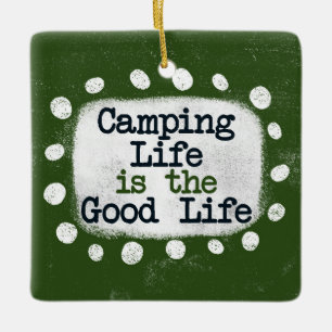 De Cerâmica Camping Life É O Bom Ornamento Da Vida