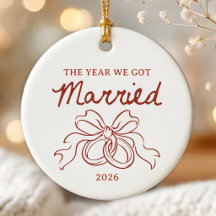 Caprichoso Nosso Primeiro Natal Casados Ornamento