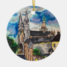 De Cerâmica Catedral Bayeux França Ornamento Cerâmico