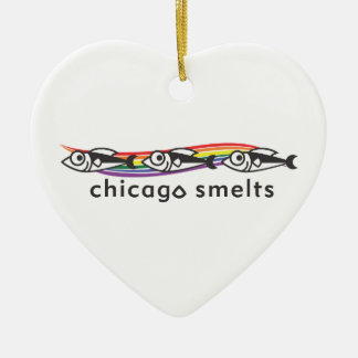 De Cerâmica Chicago Smelts o ornamento do coração