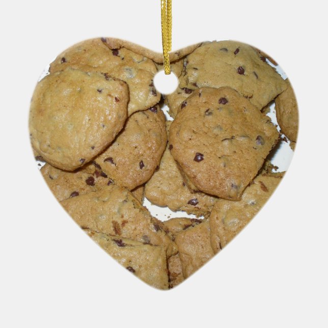 De Cerâmica Chip Chip Chip Oatlight Cookies Ornamento (Frente)