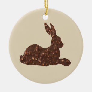 De Cerâmica Chocolate, Páscoa Rabbit Ornamento