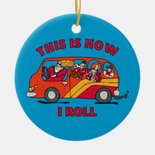 De Cerâmica Como eu rolo o ornamento da carrinha da mamã