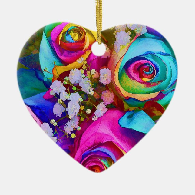 De Cerâmica Coração do ornamento (Frente)