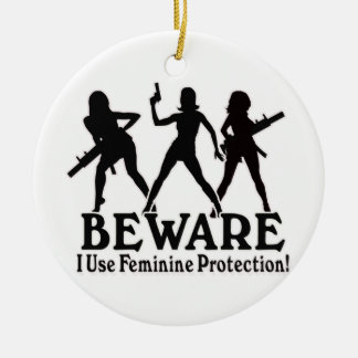 DE CERÂMICA CUIDADO! EU USO PROTEÇÃO FEMININA! ORNAMENTO XMAS