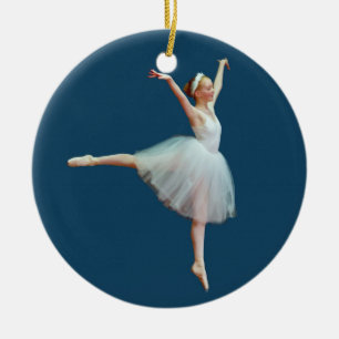 De Cerâmica Dança da bailarina no ornamento azul