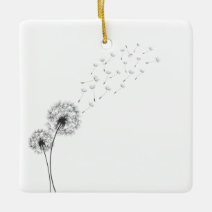 De Cerâmica Dandelion minimalista simples  Ornamento