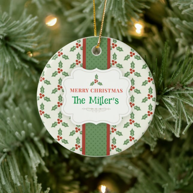 De Cerâmica DIVERTIDO! Ornamento cerâmico - Personalizado - Ad (Árvore)