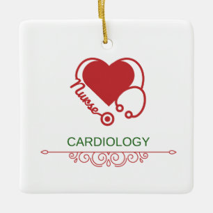 De Cerâmica Enfermeira Cardiologia Ornamento Cerâmico